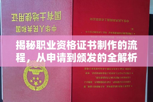岚县揭秘职业资格证书制作的流程，从申请到颁发的全解析